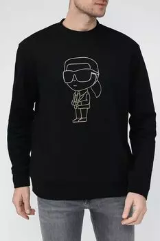 Свитшот хлопковый с логотипом Karl Lagerfeld