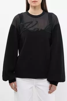 Свитшот хлопковый с логотипом Karl Lagerfeld