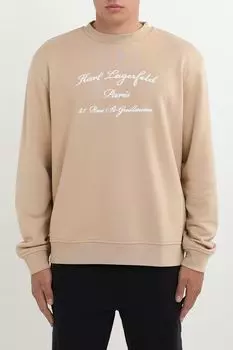 Свитшот хлопковый с логотипом Karl Lagerfeld