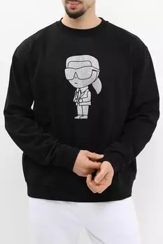 Свитшот хлопковый с логотипом Karl Lagerfeld