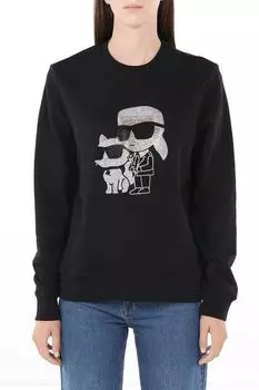 Свитшот хлопковый с логотипом Karl Lagerfeld