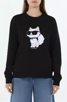 Свитшот хлопковый с логотипом Karl Lagerfeld