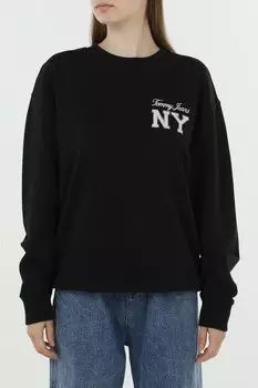Свитшот хлопковый с логотипом Tommy Jeans