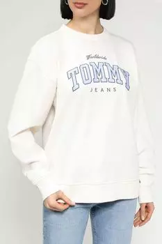 Свитшот хлопковый с логотипом Tommy Jeans