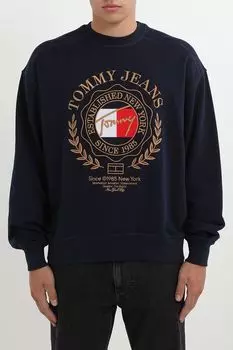 Свитшот хлопковый с логотипом Tommy Jeans