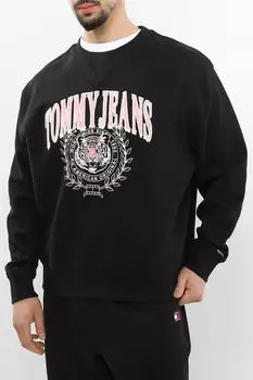 Свитшот хлопковый с логотипом Tommy Jeans