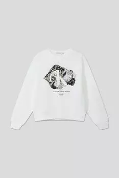 Свитшот хлопковый с принтом Calvin Klein Jeans