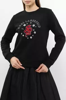 Свитшот хлопковый с принтом Karl Lagerfeld