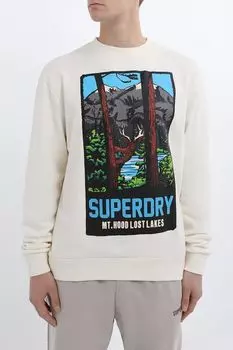 Свитшот хлопковый с принтом Superdry