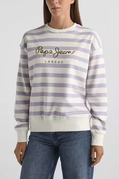 Свитшот хлопковый в полоску PEPE JEANS