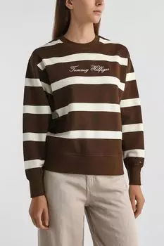 Свитшот в полоску с логотипом Tommy Hilfiger