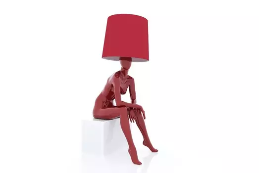 Настольная лампа mini-oda (maneken) красный 25x60 см.