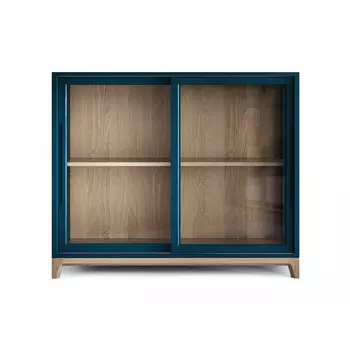 Низкая витрина case (the idea) бирюзовый 121x100x45 см.