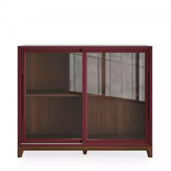 Низкая витрина cs160 (the idea) красный 121x100x45 см.