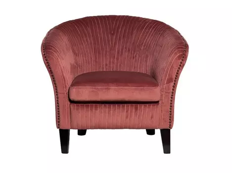 Низкое велюровое кресло (garda decor) розовый 72x83x69 см.