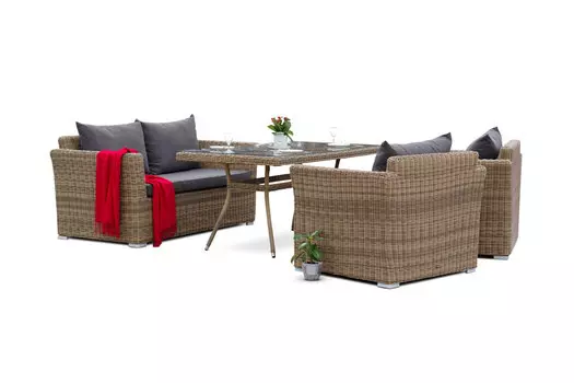 Обеденная группа аффогато (outdoor) бежевый 170x81x85 см.
