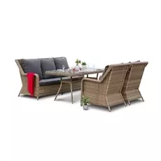 Обеденная группа гляссе (outdoor) коричневый 190x90x98 см.