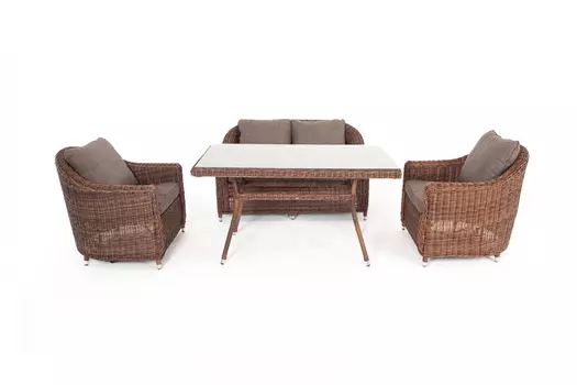 Обеденная группа кон панна (outdoor) коричневый 140x75x80 см.