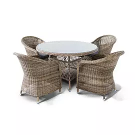 Обеденная группа равенна (outdoor) бежевый 118x75x118 см.
