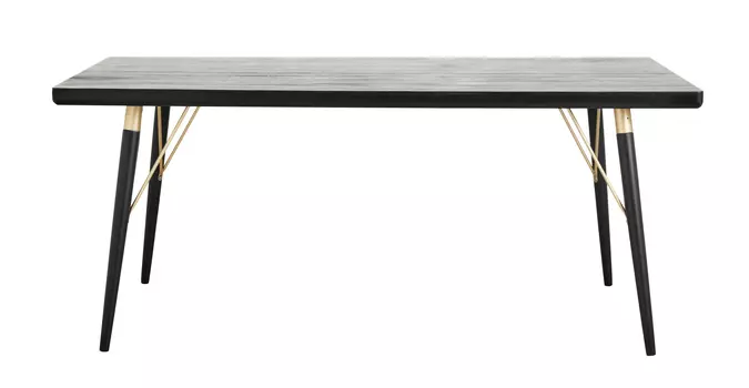 Обеденный стол black nord (nordal) черный 90x77x180 см.