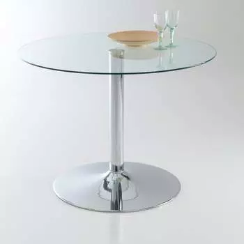 Обеденный стол janik (laredoute) прозрачный 75 см.
