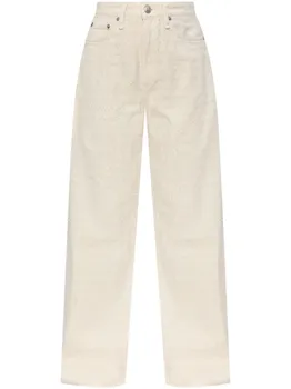 Джинсы с эффектом потертости rag & bone, нейтральный цвет