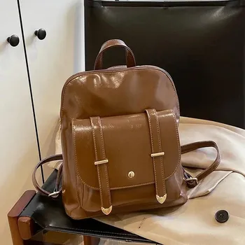 Изысканный ретро-портфель для женщин, новый ежедневный рюкзак для поездок в университетском стиле