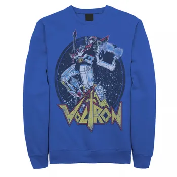 Мужской свитшот Voltron: Retro Defender с разноцветным боевым мечом Licensed Character