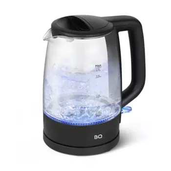 Чайник электрический BQ KT1839G 1.7л. 2.2 кВт, пластик/стекло, черный (KT1839G)