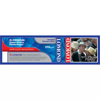 Бумага рулон 36"(914мм) x 30м, 200г/м2, суперглянцевая, Lomond XL Premium Super Glossy Photo Paper (1201022)