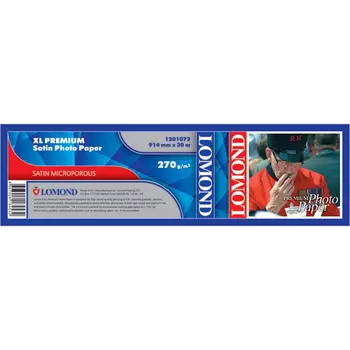 Бумага рулон 36"(914мм) x 30 м, 270 г/м, сатин, Lomond XL Premium Satin Photo Paper (1201072)