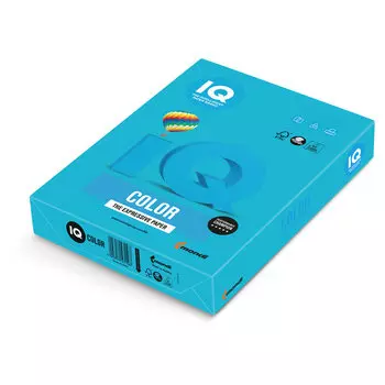Бумага A4 80г/м² 500 листов, синий интенсив, IQ COLOR (AB48)