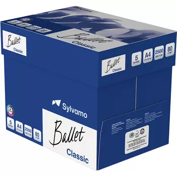 Бумага A4 80г/м² 5x500 листов, 92%, 104мкм, 153% CIE, Ballet Classic