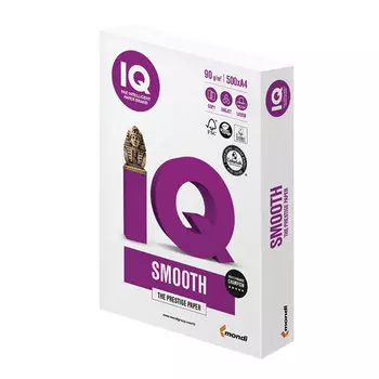 Бумага A4 90г/м² 500 листов, 170% CIE, IQ SMOOTH