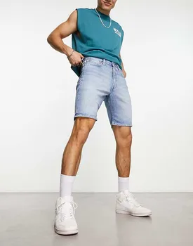 Голубые джинсовые шорты Levi's 501 Original