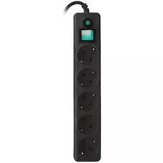 Сетевой фильтр Garnizon EHLB-5 1.4 м 5 р черный