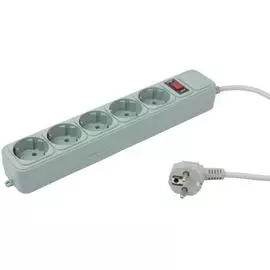 Сетевой фильтр PC PET AP01006-5-G 5м (5 розеток) серый (пакет ПЭ)