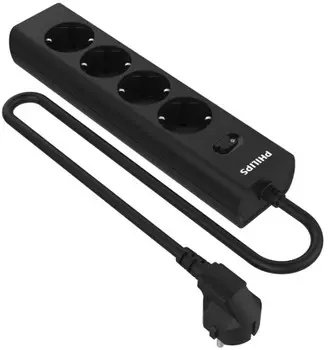 Сетевой фильтр Philips CHP2145BC/51 4 Розетки, кабель - 5M черный