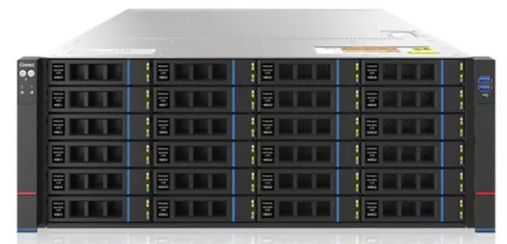 Серверная платформа 4U Gooxi SR401-D24RE-G2 (2*SP5, 24*DDR5 (4800), 24*2.5"/3.5" SAS/SATA HS, 2*M.2, 6*PCIe, 2*800W, 2*USB 3.2, VGA)