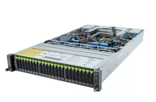 Серверная платформа 2U GIGABYTE R283-Z92-AAE1 (2*SP5, 24*DDR5 (4800), 12*2.5" Gen4 NVMe/SATA/SAS HS, 12*2.5" Gen4 NVMe HS, 4*2.5" SATA/SAS, M.2, 2*FHH