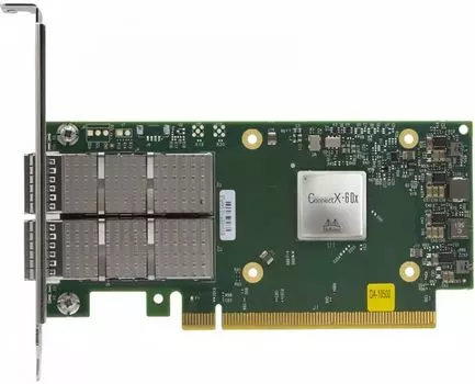 Сетевая карта MELLANOX TECHNOLOGIES MCX623106AC-CDAT ConnectX-6, 100GbE, 2*QSFP56, PCIe 4.0 x16, Crypto, RTL