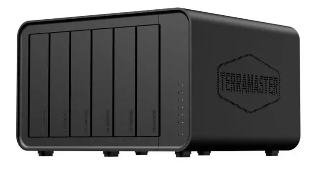 Сетевое хранилище Terramaster F6-424 tower NAS QC 3,4Ghz/8Gb(32)/TRAID,JBOD,RAID0,1,10,5,6/up to 6 HDD SATA(3,5' or 2,5')/2xM.2 2280 NVMe/2xUSB/HDMI/2