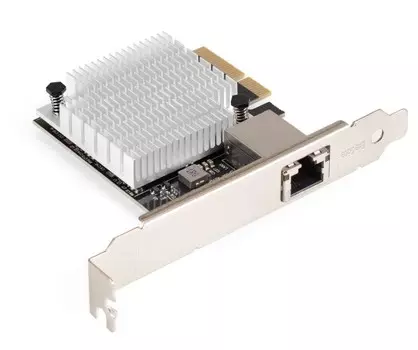 Сетевой адаптер Exegate EXE-107S EX296225RUS (PCI-E x4 v3.0, 1xRJ45, UTP 100Mbps/1000Mbps/2.5Gbps/10Gbps Marvell AQC107S)