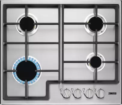 Варочная панель газовая ZANUSSI GPZ263SS, нержавеющая сталь