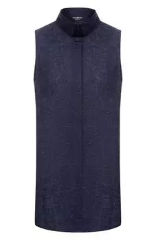 Рубашка изо льна и вискозы Emporio Armani
