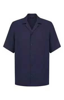 Рубашка изо льна и вискозы Emporio Armani