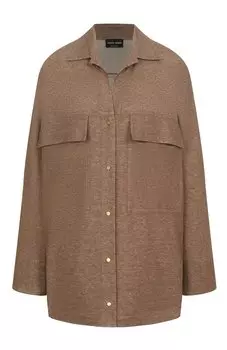 Рубашка изо льна и вискозы Giorgio Armani