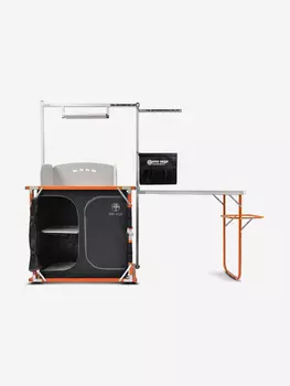 Кухня походная Premium orange с обвесом, Кедр, Серый