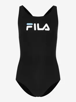 Купальник слитный для девочек FILA, Черный
