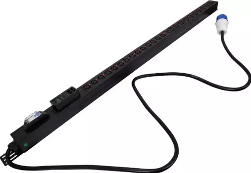 Блок распределения питания Powercom PDU-32AV24-14C3-10C9-1P вертикальный 14*C13+10*C19, 32A, 1ph